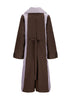 BRGN by Lunde & Gaundal Cloudy contrast coat Coats 187 Chocolate Brown / 700 Lilac