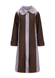 BRGN Cloudy contrast coat Coats 187 Chocolate Brown / 700 Lilac