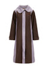 BRGN Cloudy contrast coat Coats 187 Chocolate Brown / 700 Lilac