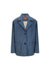 BRGN Musk Blazer Coats 735 Denim Blue