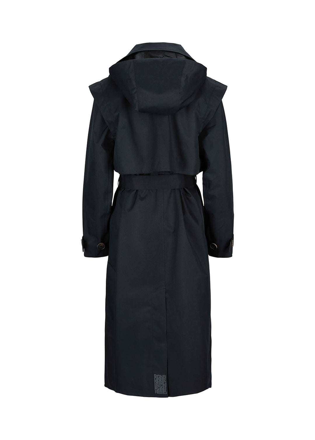 Regndrape Trench Coat New Black BRGN EU