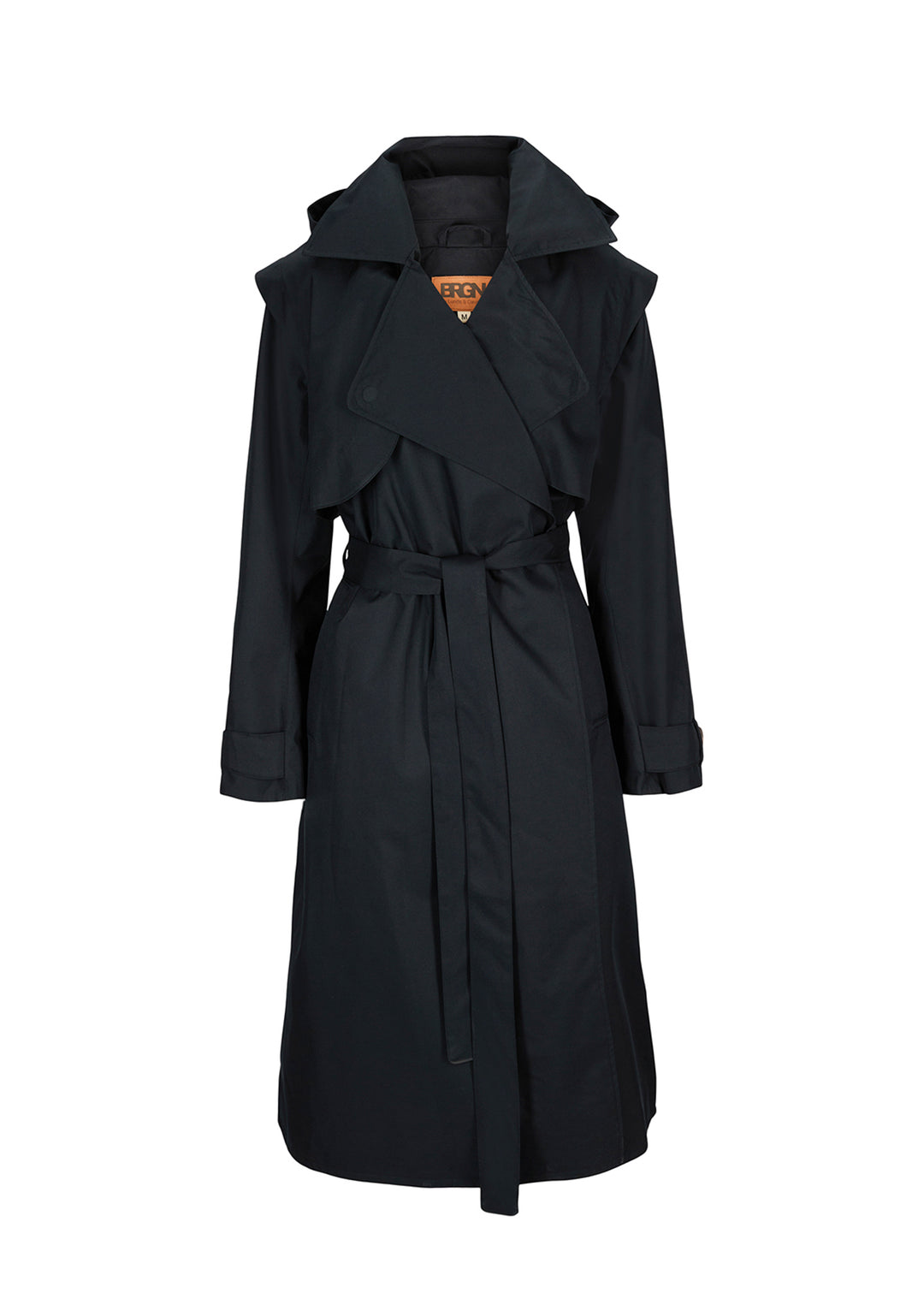 Regndrape Trench Coat New Black BRGN EU